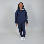 Girls Core Earthknit™ 2-Piece Hoodie & Jogger Peacoat Blue Set | Save 10%