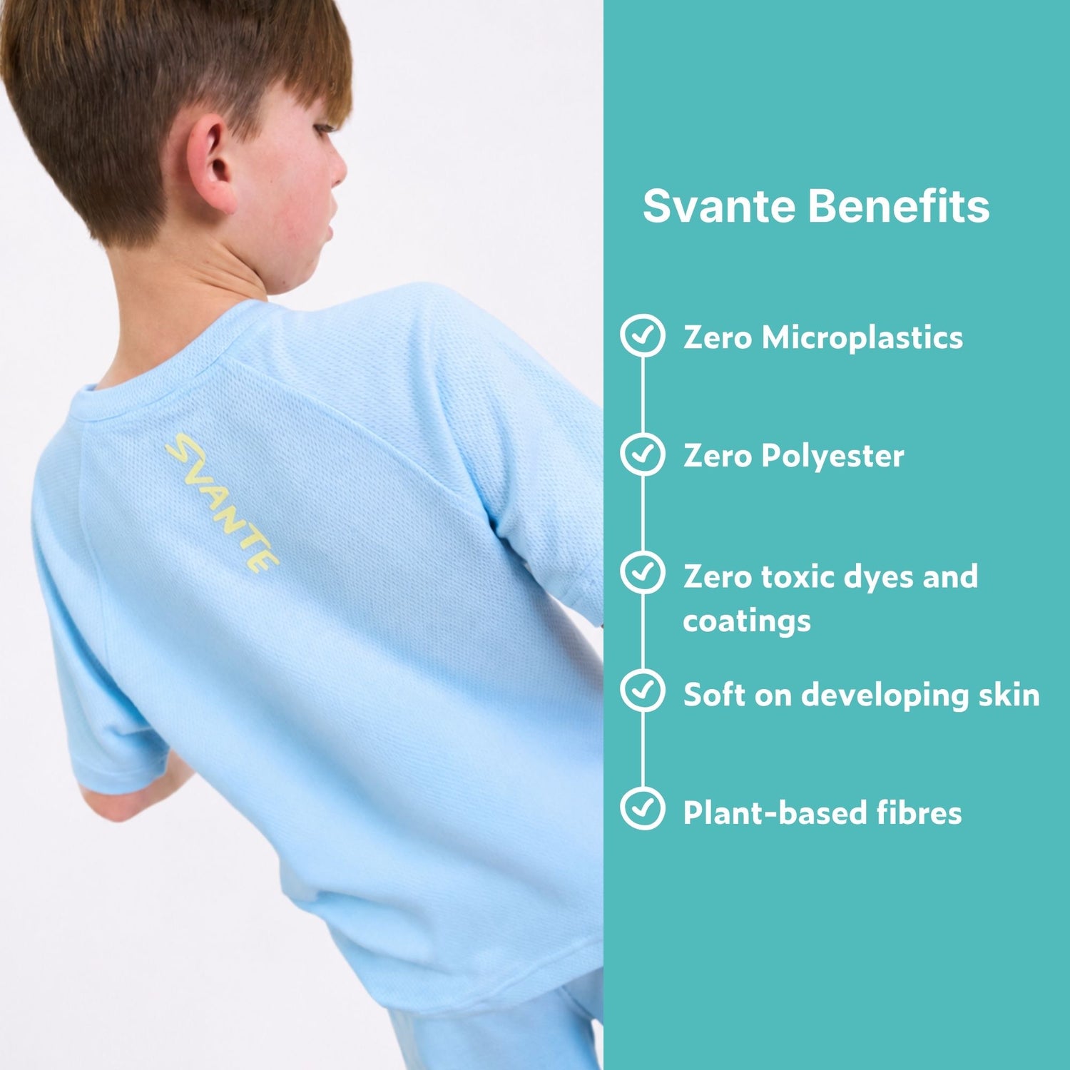 Boys Glacial Blue MeshFlex™ T-Shirt | Plant-Based Performance T
