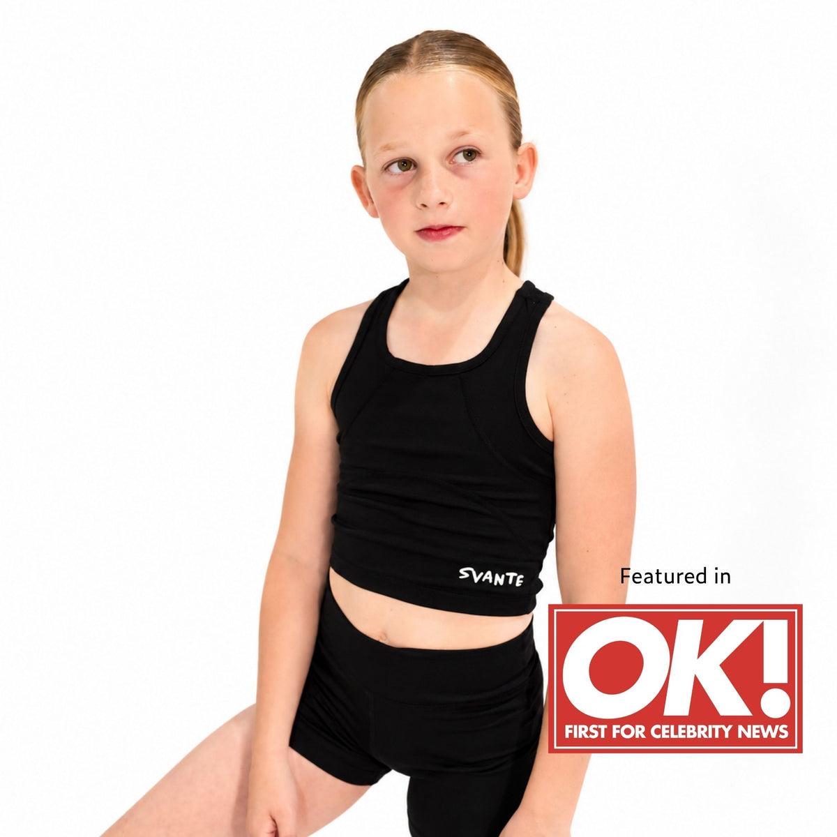 Black Sports Crop Top