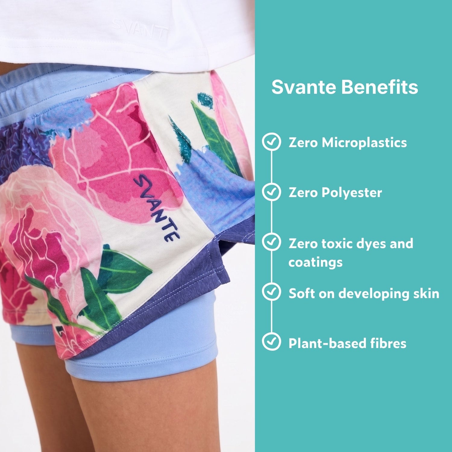 Girls Summer Set | Blue Organic Cotton T-Shirt & Plant-Based Sports Shorts