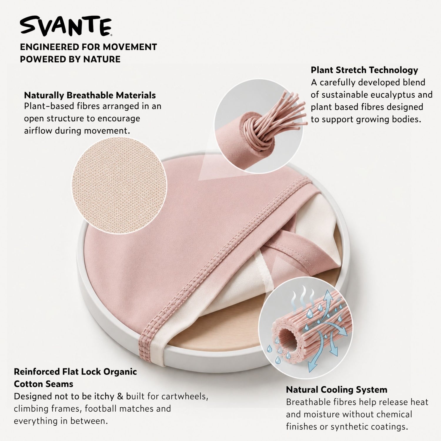 Girls Pink Plantech™ Gymnastic Leggings