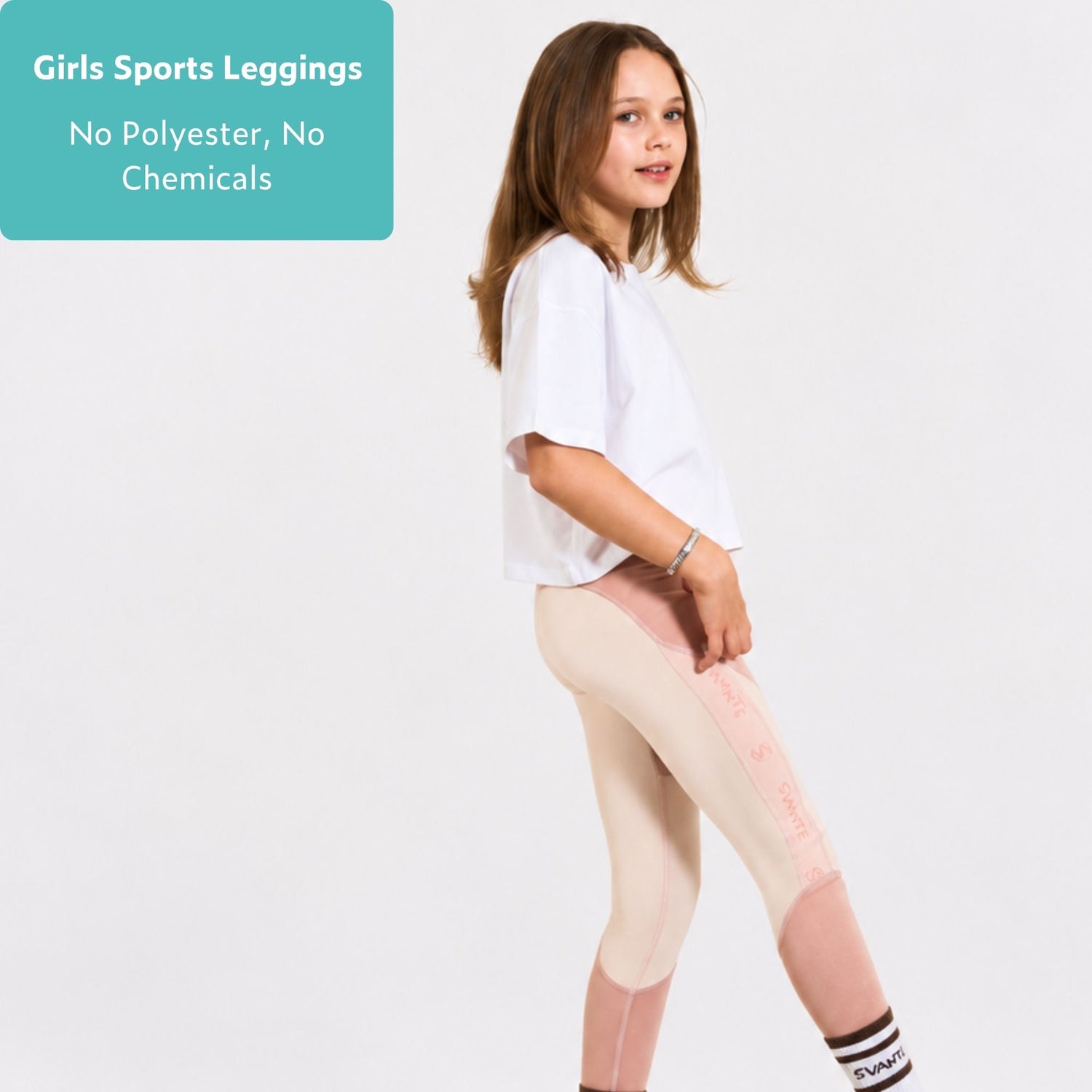 Girls Pink Plantech™ Gymnastic Leggings