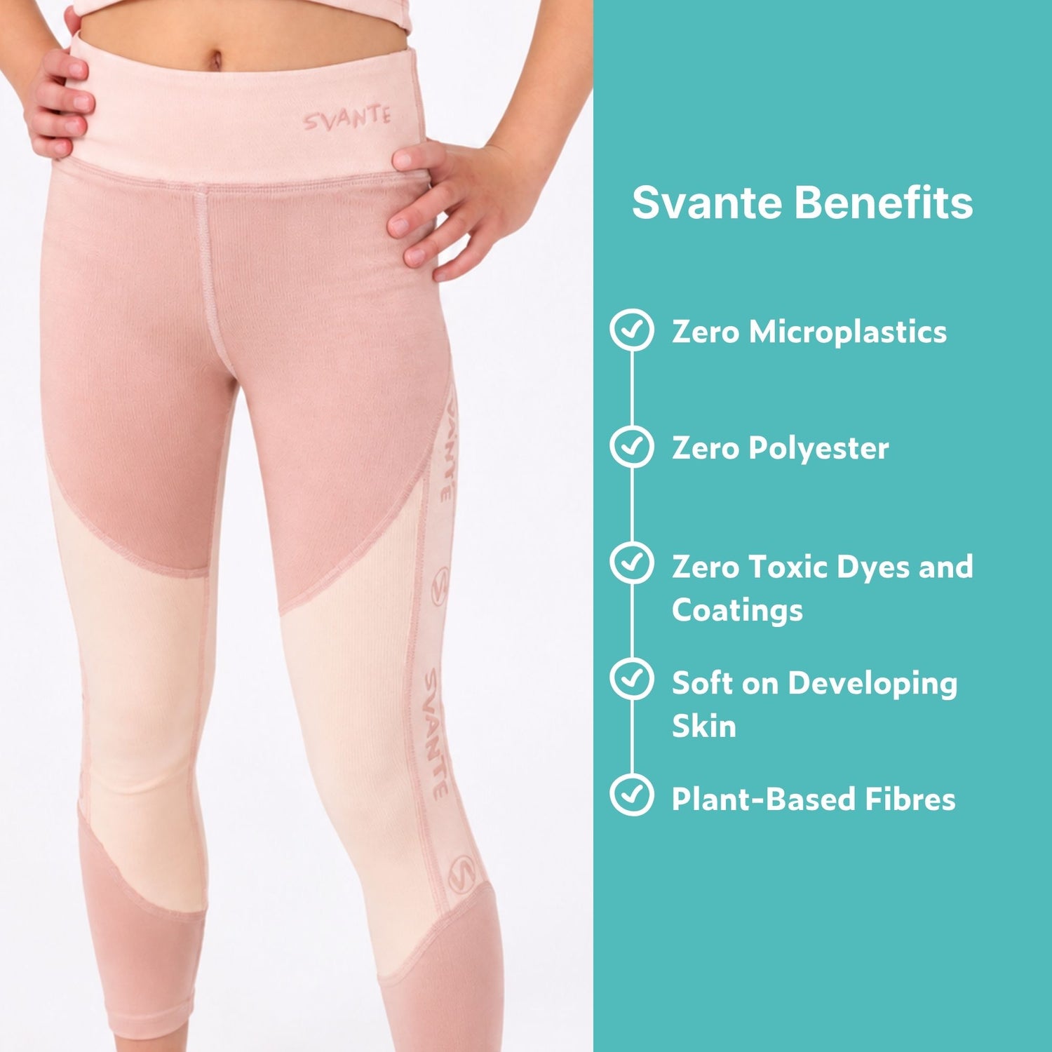 Girls Pink Plantech™ Gymnastic Leggings