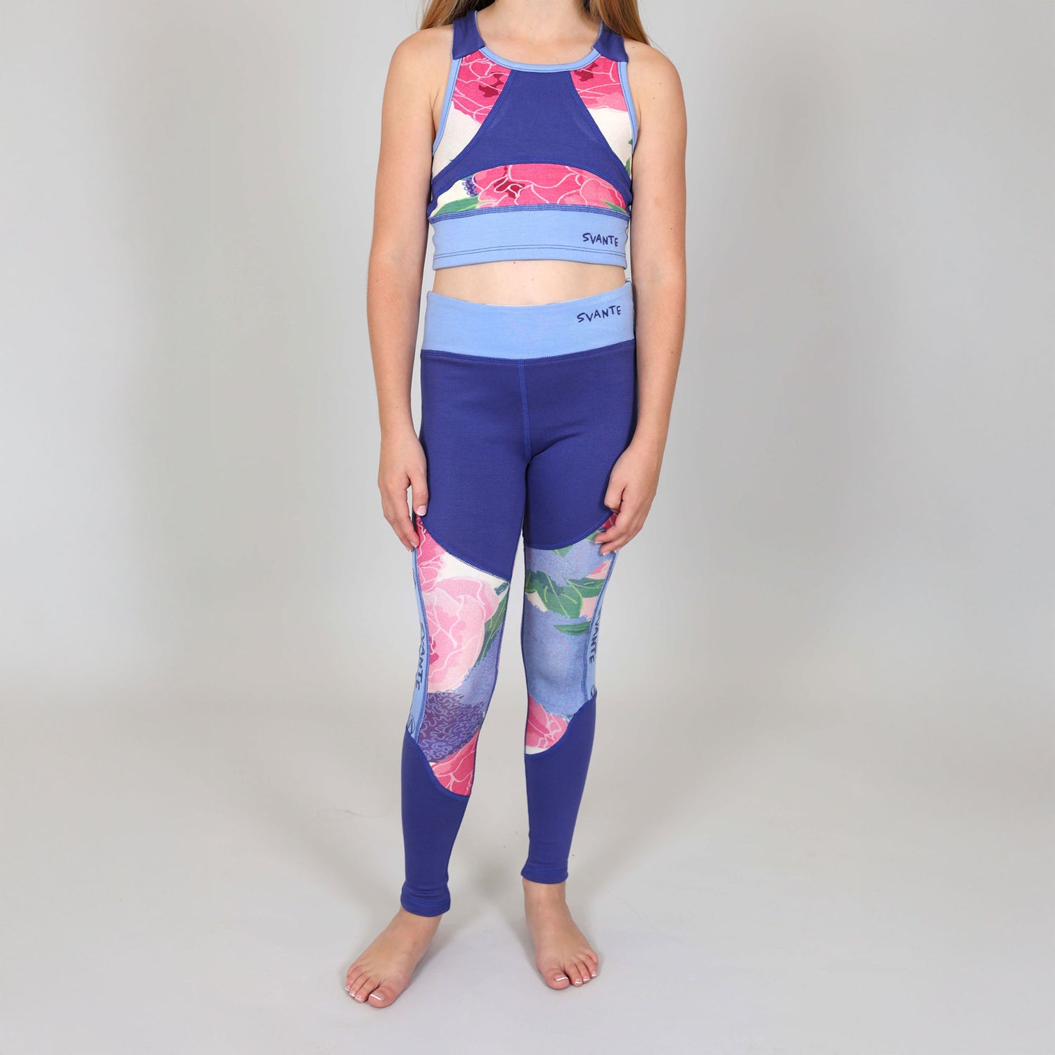 Girls Rise Plantech™ 2-Piece Leggings & Crop-Top Floral Set | Save 10%