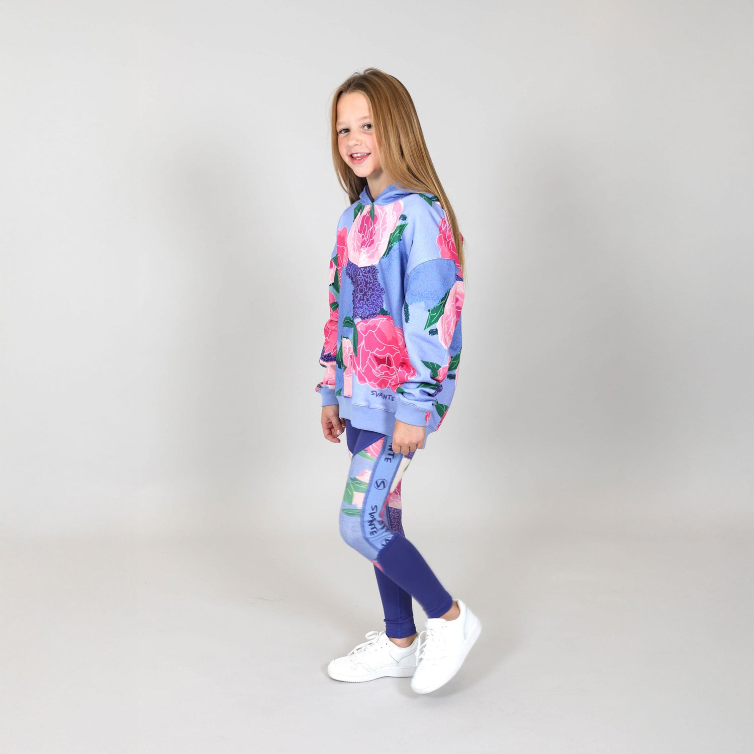 Girls Rise Plantech™ 3-Piece Hoodie, Leggings & Crop-Top Floral Set | Save Over 10%