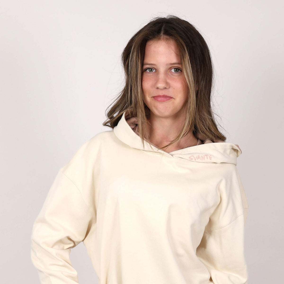 & Girls' 3-Piece Set: Pink & Cream Hoodie, Crop & Leggings