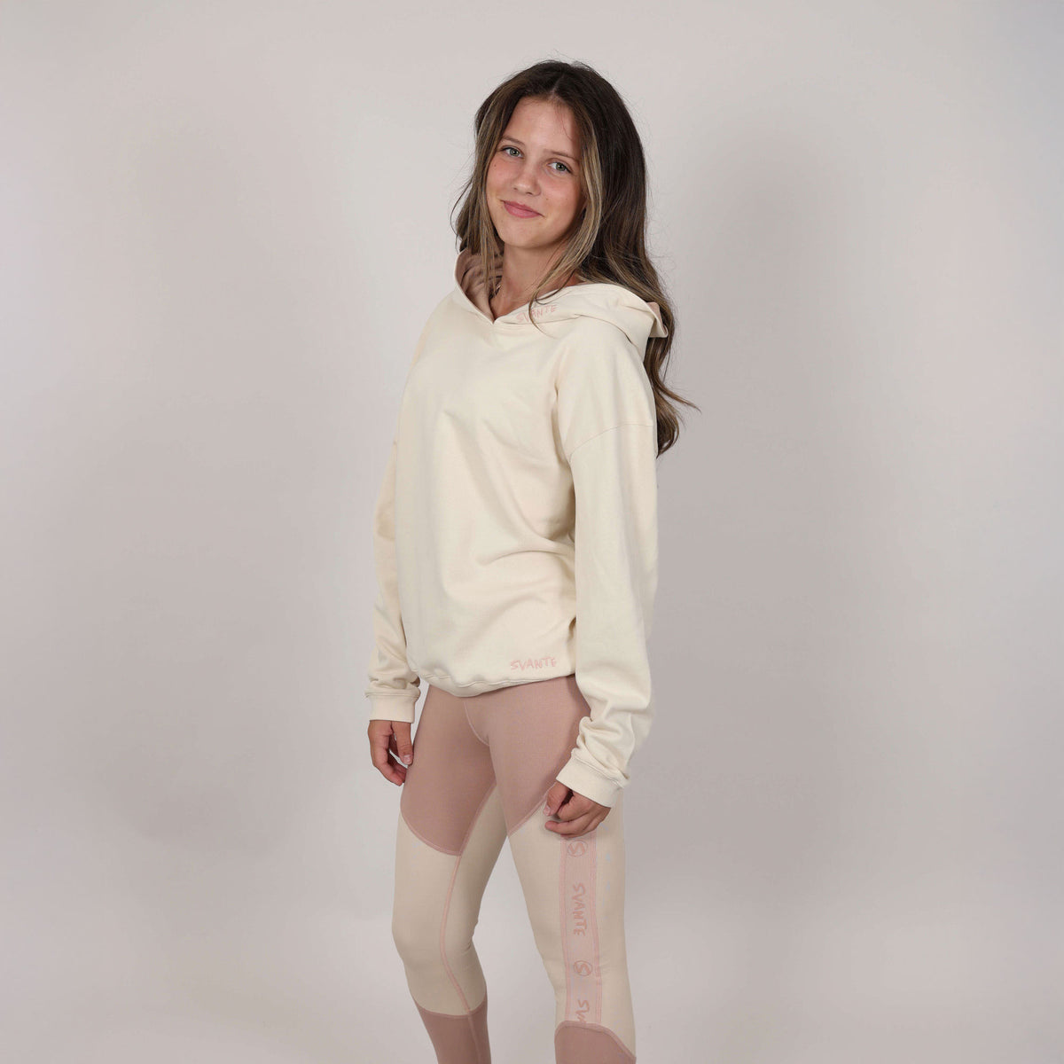 & Girls' 3-Piece Set: Pink & Cream Hoodie, Crop & Leggings