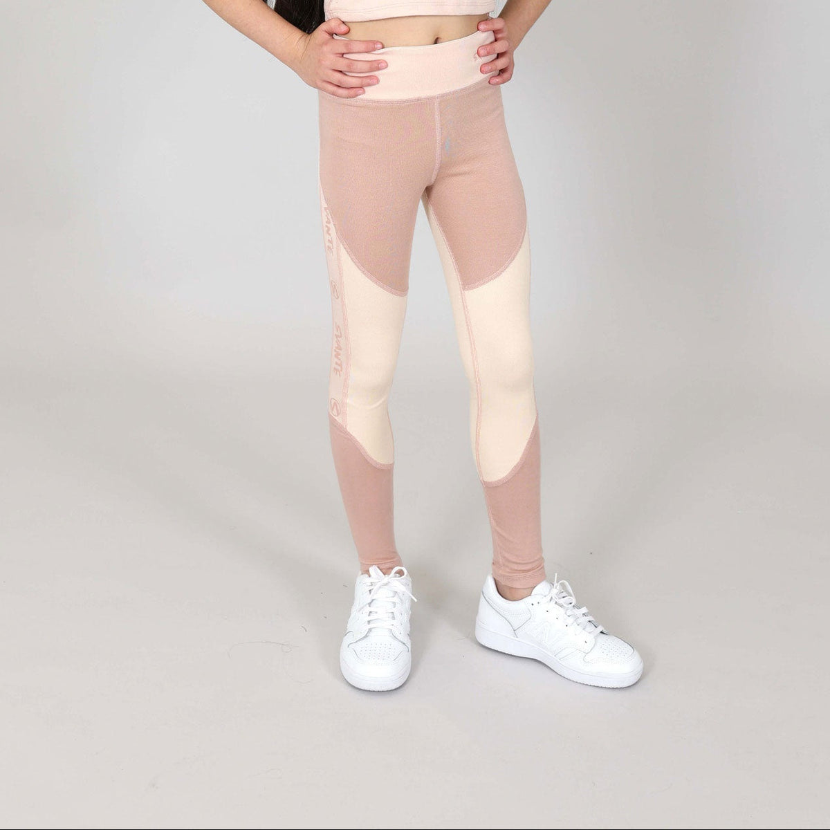 & Girls' 3-Piece Set: Pink & Cream Hoodie, Crop & Leggings